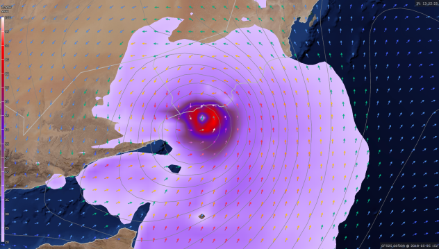 Cyclone Mekunu Winds 5/25
