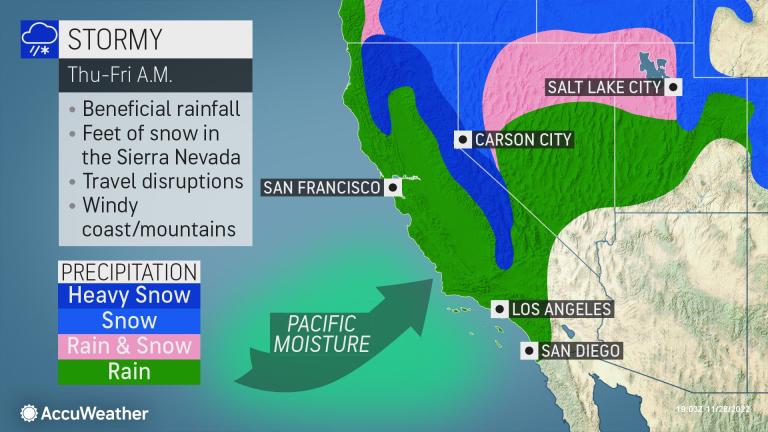 Heavy snow, rain to blast West Coast states with travel disruptions