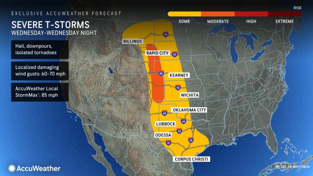 Multiple days of severe weather to focus on US Great Plains to end May