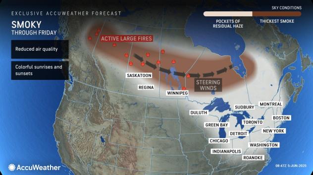 Hazy sky to persist as Canadian wildfire smoke and Saharan dust invade ...